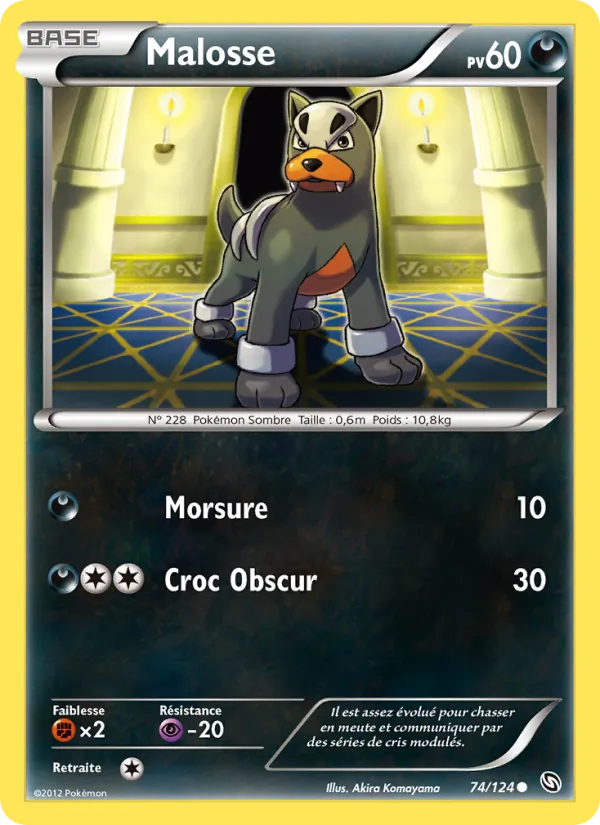 Carte Pokémon Malosse de l'extension Dragons Éxaltés