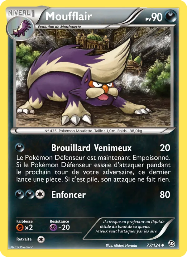 Carte Pokémon Moufflair de l'extension Dragons Éxaltés