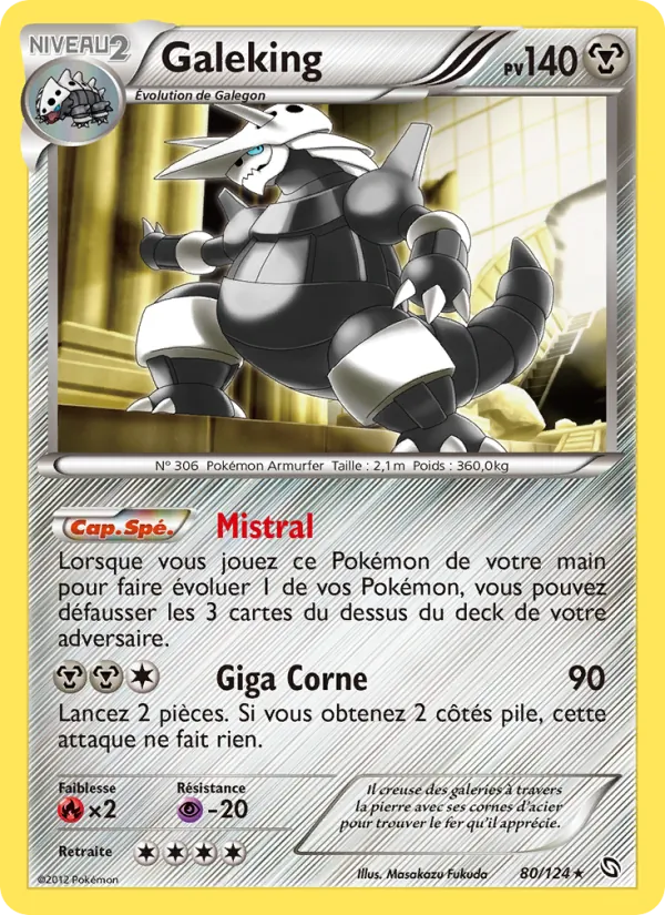 Carte Pokémon Galeking de l'extension Dragons Éxaltés