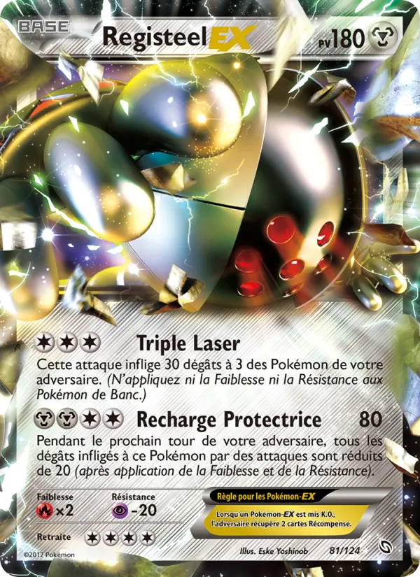 Carte Pokémon Registeel-EX de l'extension Dragons Éxaltés