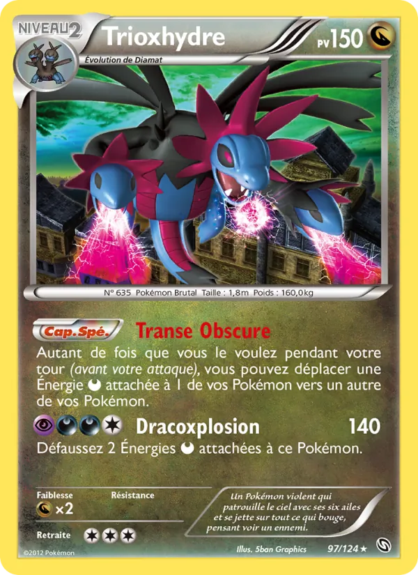 Carte Pokémon Trioxhydre de l'extension Dragons Éxaltés