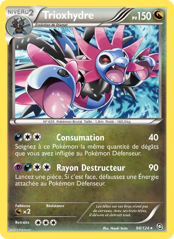 Carte Pokémon Trioxhydre de l'extension Dragons Éxaltés