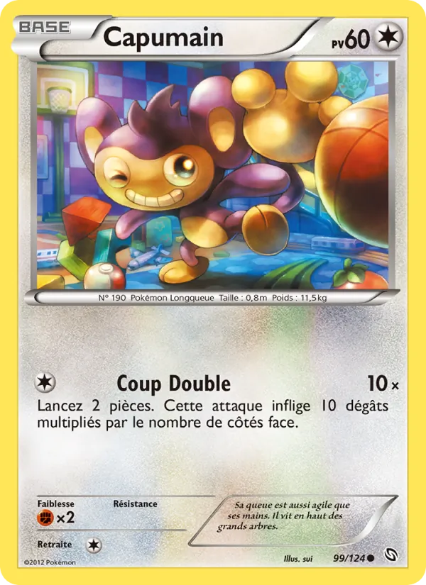 Carte Pokémon Capumain de l'extension Dragons Éxaltés