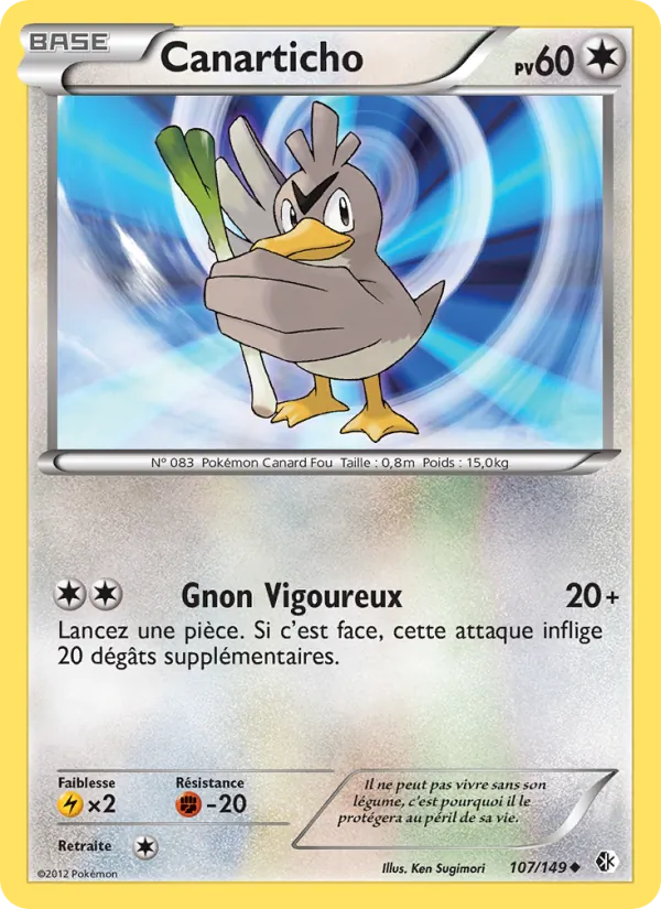 Carte Pokémon Canarticho de l'extension Frontières Franchies