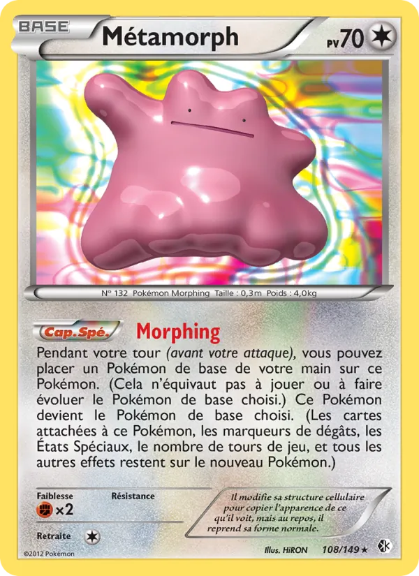 Carte Pokémon Métamorph de l'extension Frontières Franchies