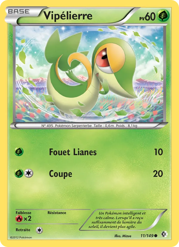 Carte Pokémon Vipélierre de l'extension Frontières Franchies