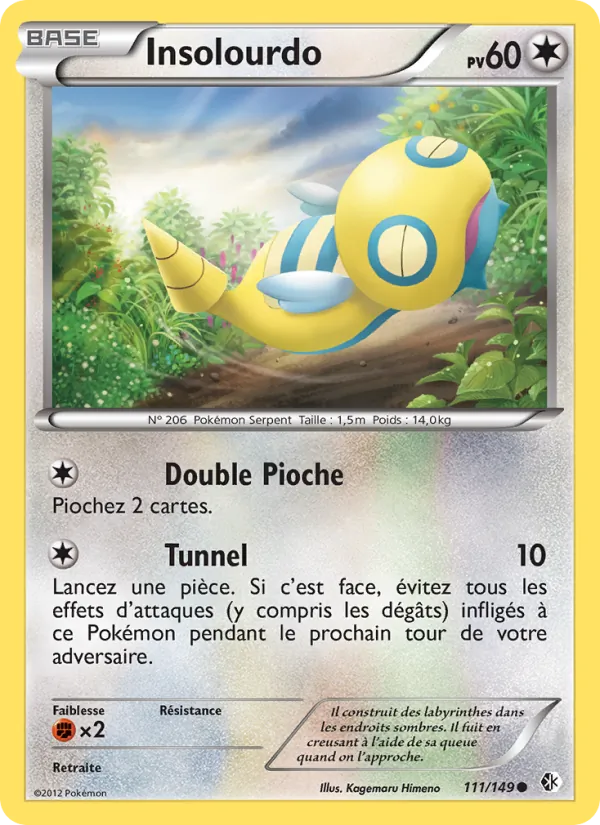 Carte Pokémon Insolourdo de l'extension Frontières Franchies