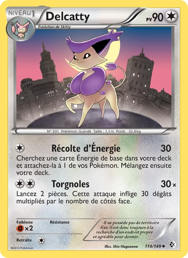 Carte Pokémon Delcatty de l'extension Frontières Franchies