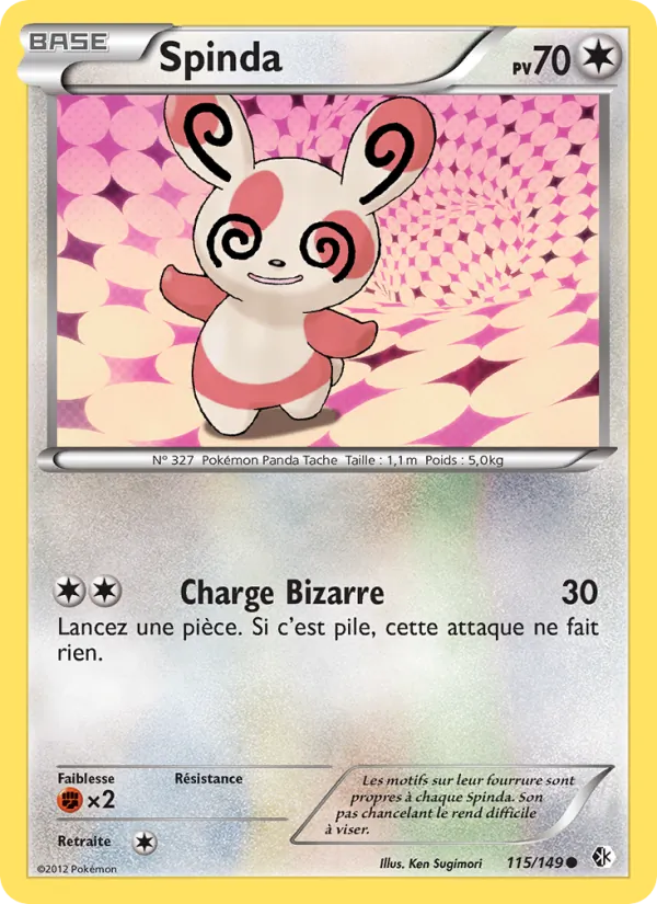 Carte Pokémon Spinda de l'extension Frontières Franchies