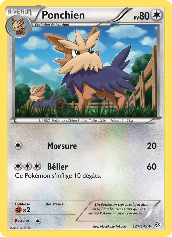 Carte Pokémon Ponchien de l'extension Frontières Franchies