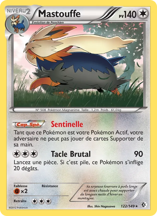 Carte Pokémon Mastouffe de l'extension Frontières Franchies