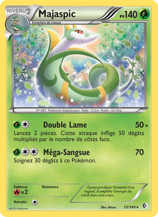 Carte Pokémon Majaspic de l'extension Frontières Franchies