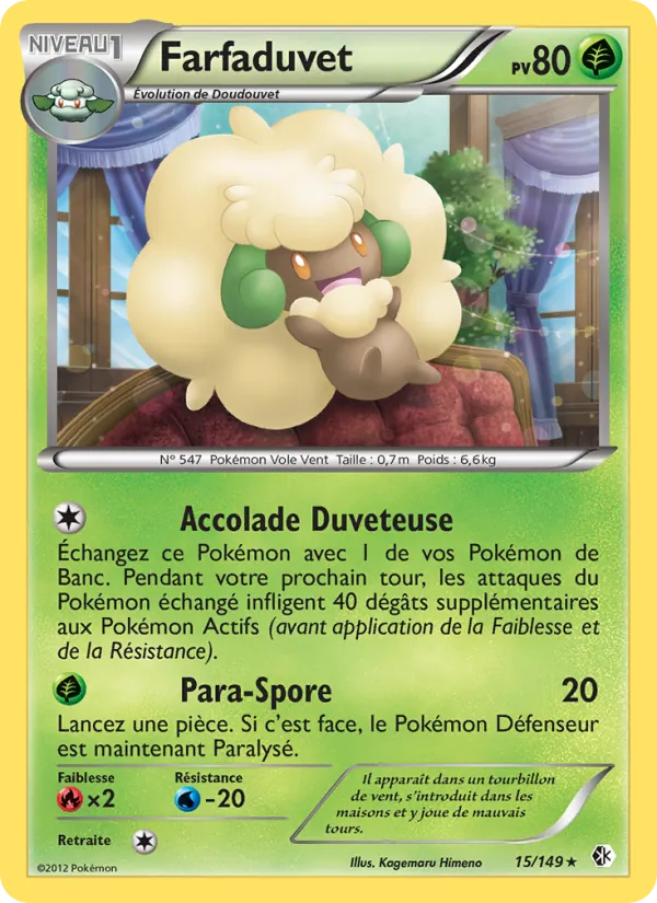 Carte Pokémon Farfaduvet de l'extension Frontières Franchies