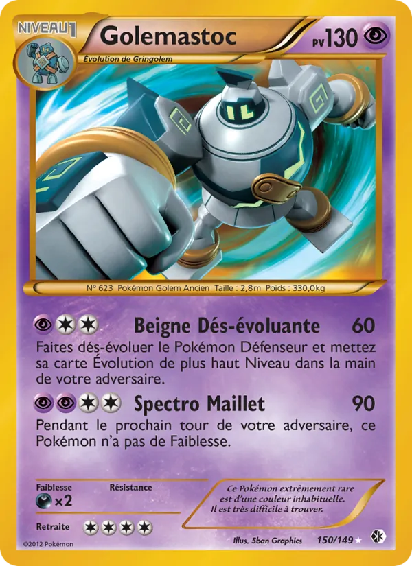 Carte Pokémon Golemastoc de l'extension Frontières Franchies