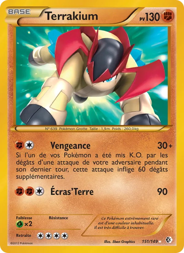 Carte Pokémon Terrakium de l'extension Frontières Franchies
