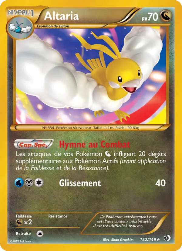 Carte Pokémon Altaria de l'extension Frontières Franchies