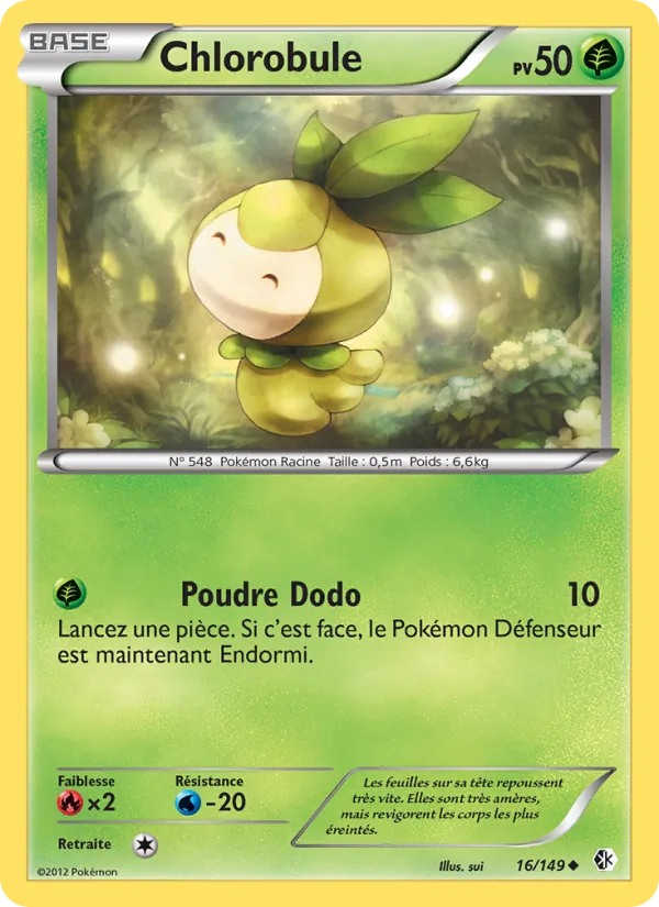 Carte Pokémon Chlorobule de l'extension Frontières Franchies