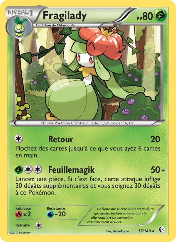 Carte Pokémon Fragilady de l'extension Frontières Franchies
