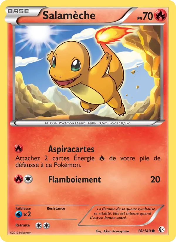 Carte Pokémon Salamèche de l'extension Frontières Franchies