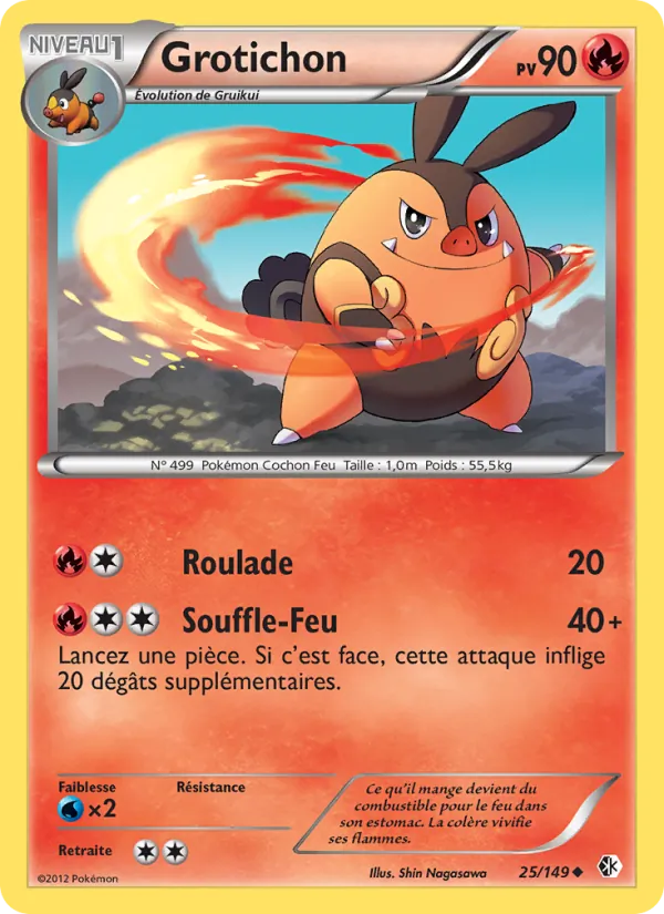 Carte Pokémon Grotichon de l'extension Frontières Franchies