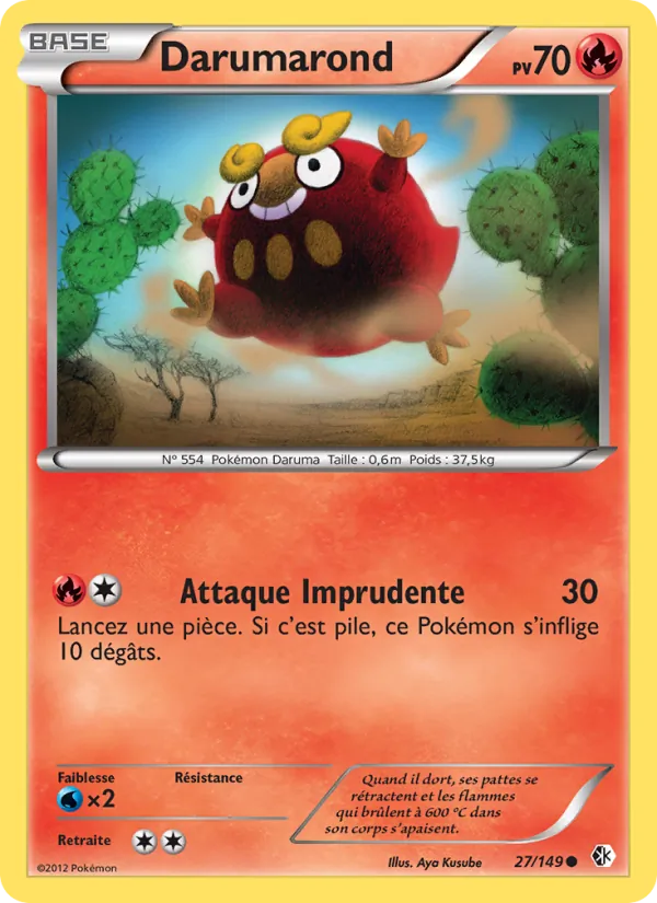 Carte Pokémon Darumarond de l'extension Frontières Franchies