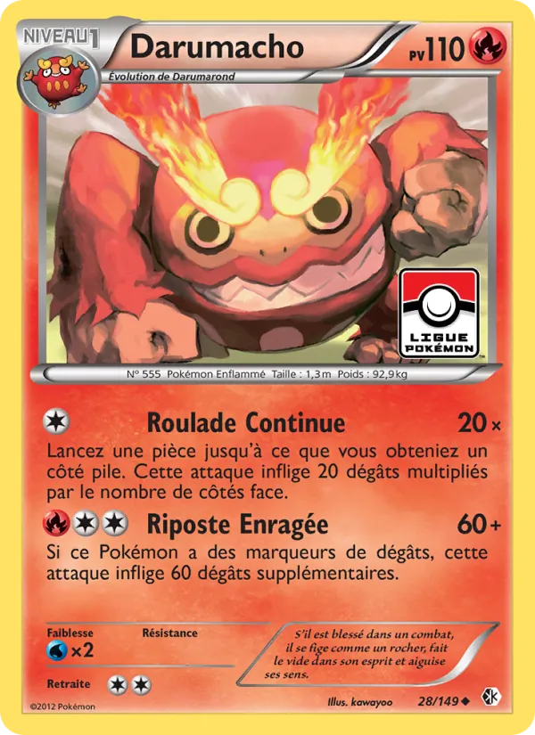 Carte Pokémon Darumacho de l'extension Frontières Franchies