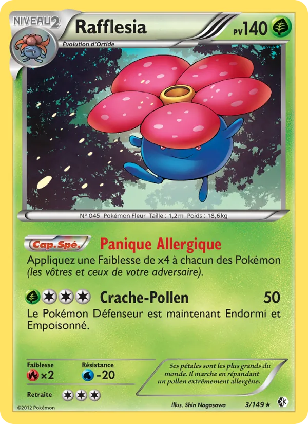 Carte Pokémon Rafflesia de l'extension Frontières Franchies