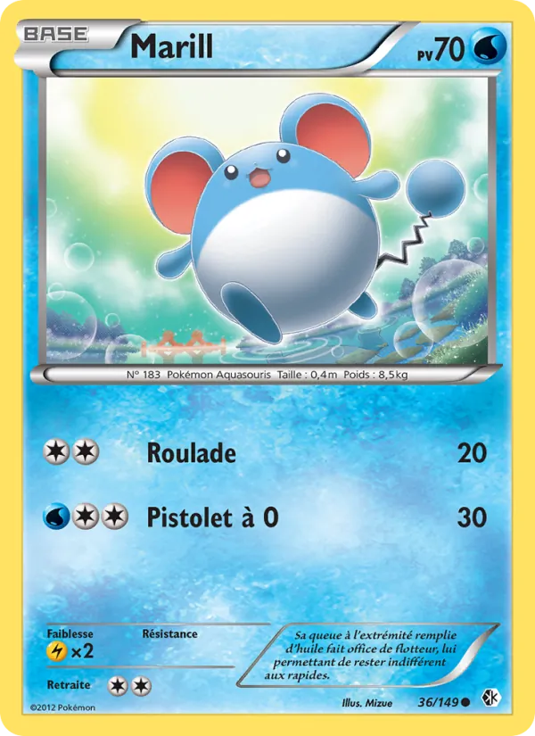 Carte Pokémon Marill de l'extension Frontières Franchies