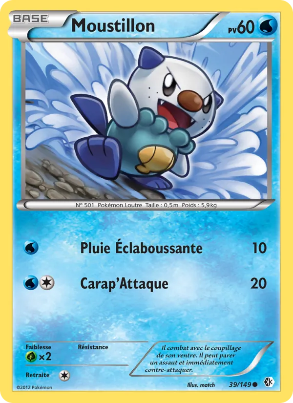 Carte Pokémon Moustillon de l'extension Frontières Franchies
