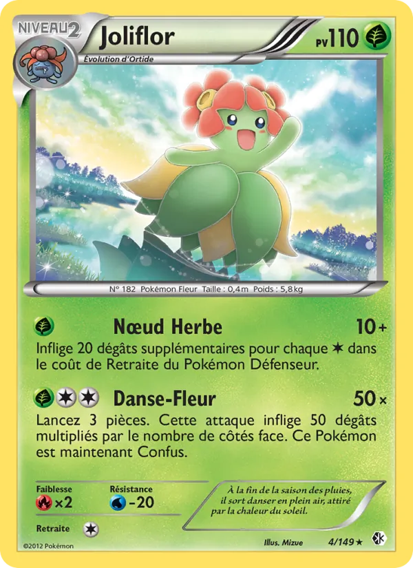 Carte Pokémon Joliflor de l'extension Frontières Franchies