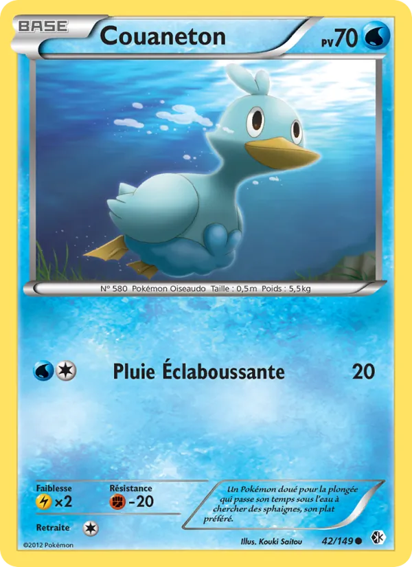 Carte Pokémon Couaneton de l'extension Frontières Franchies