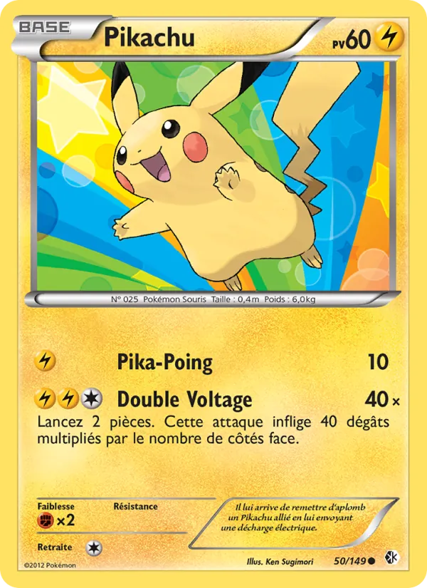 Carte Pokémon Pikachu de l'extension Frontières Franchies