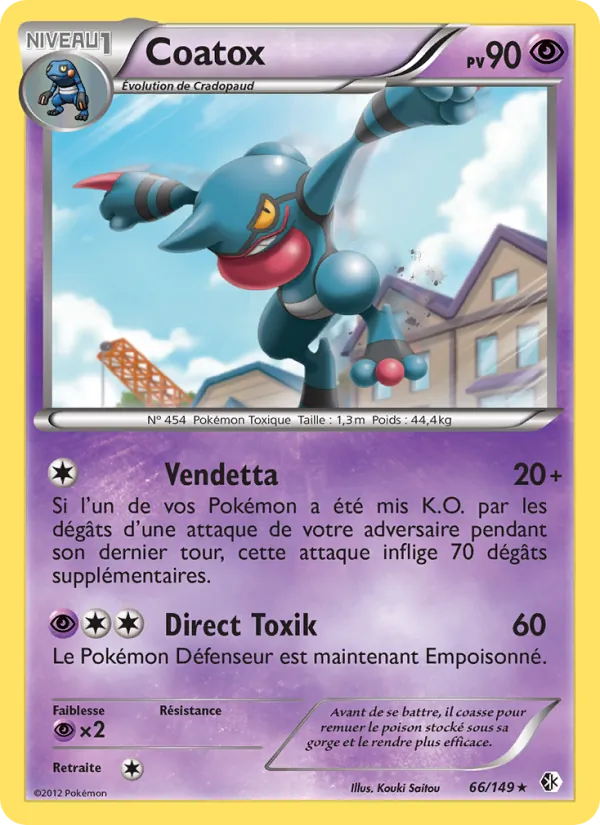 Carte Pokémon Coatox de l'extension Frontières Franchies