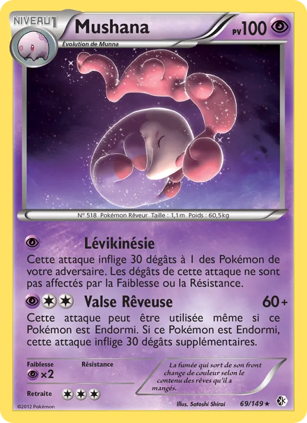 Carte Pokémon Mushana de l'extension Frontières Franchies