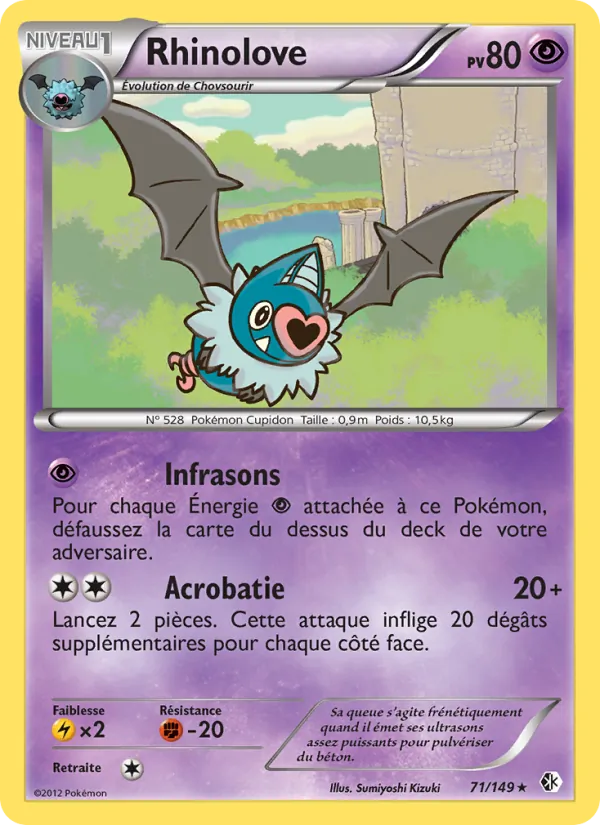 Carte Pokémon Rhinolove de l'extension Frontières Franchies
