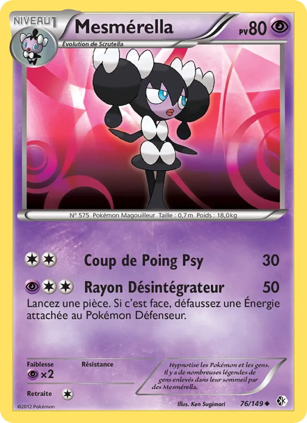 Carte Pokémon Mesmérella de l'extension Frontières Franchies