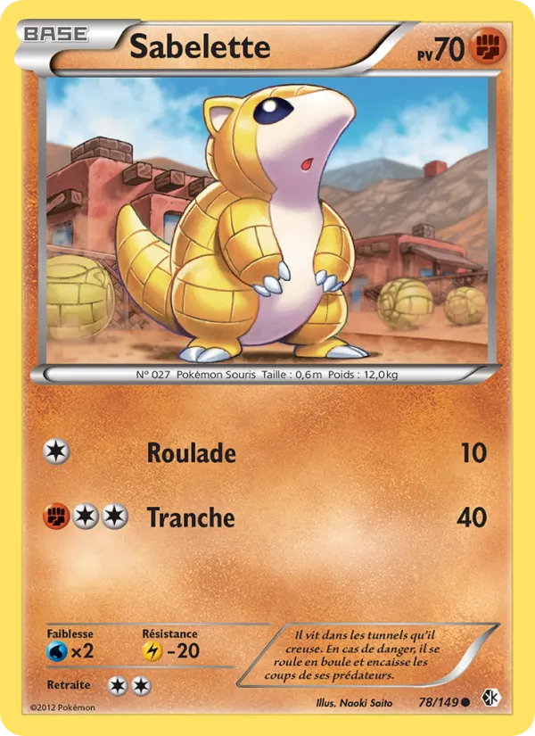 Carte Pokémon Sabelette de l'extension Frontières Franchies
