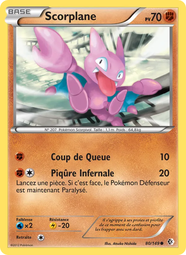 Carte Pokémon Scorplane de l'extension Frontières Franchies