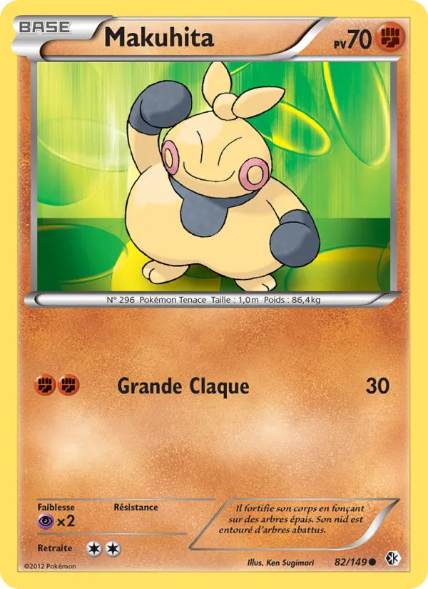 Carte Pokémon Makuhita de l'extension Frontières Franchies