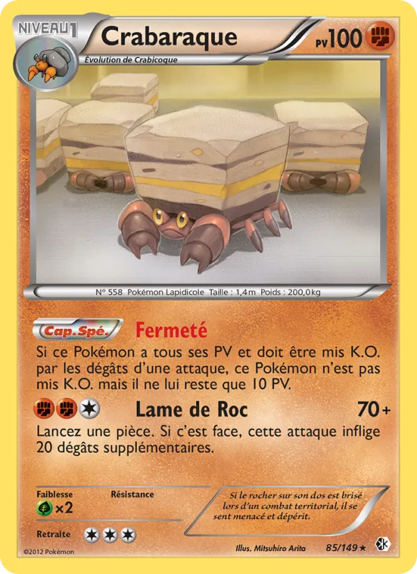 Carte Pokémon Crabaraque de l'extension Frontières Franchies