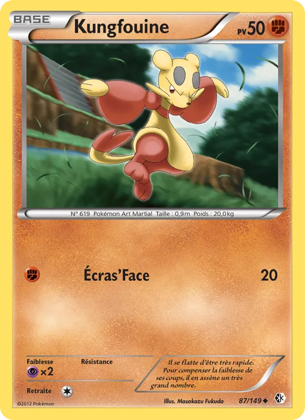 Carte Pokémon Kungfouine de l'extension Frontières Franchies
