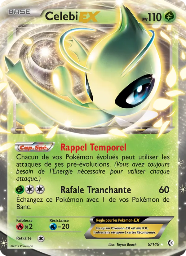 Carte Pokémon Celebi-EX de l'extension Frontières Franchies