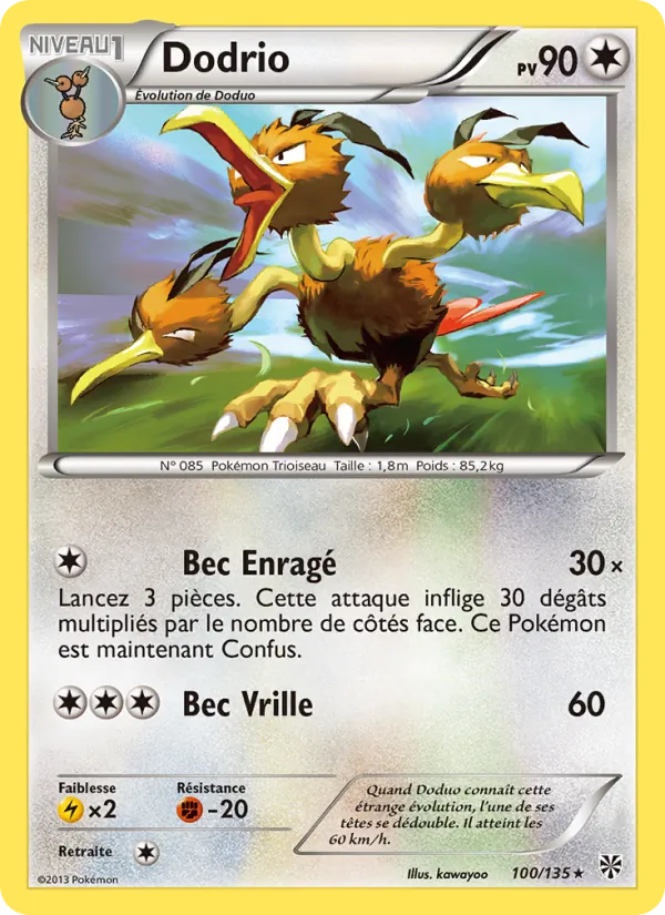 Carte Pokémon Dodrio de l'extension Tempète Plasma