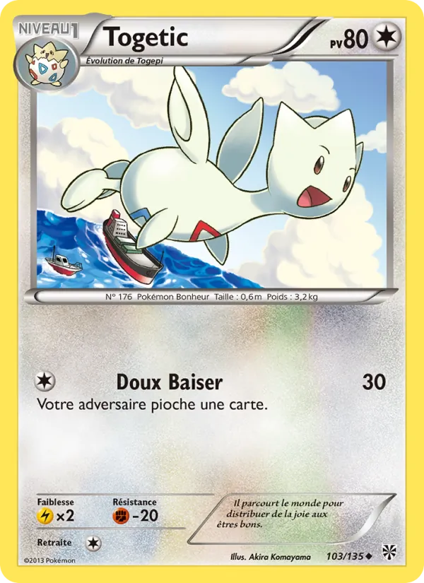 Carte Pokémon Togetic de l'extension Tempète Plasma