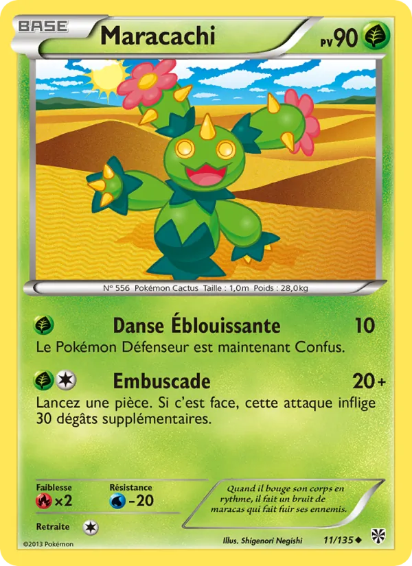 Carte Pokémon Maracachi de l'extension Tempète Plasma