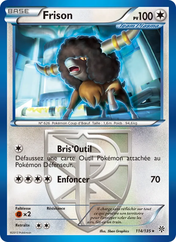 Carte Pokémon Frison de l'extension Tempète Plasma
