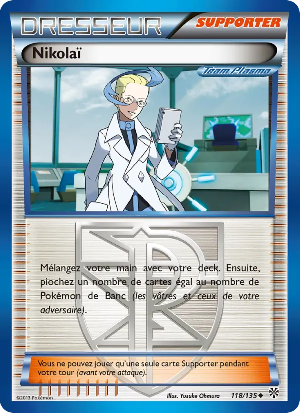 Carte Pokémon Nikolaï de l'extension Tempète Plasma