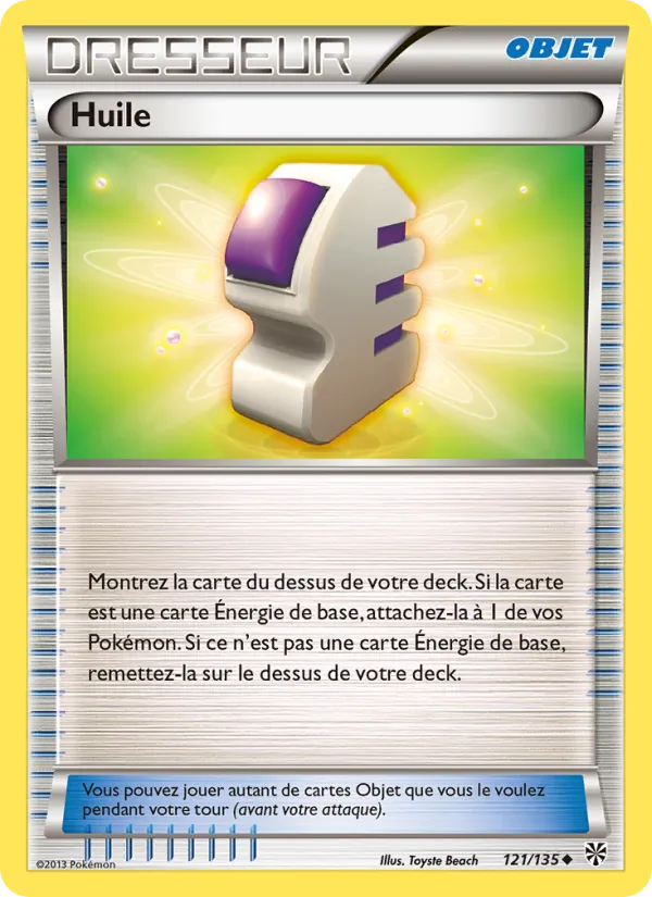 Carte Pokémon Huile de l'extension Tempète Plasma