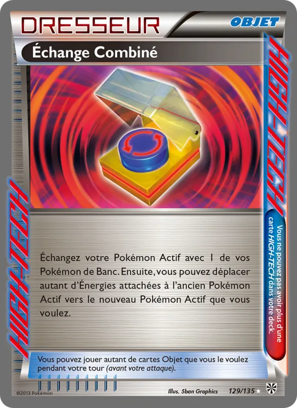Carte Pokémon Échange Combiné de l'extension Tempète Plasma