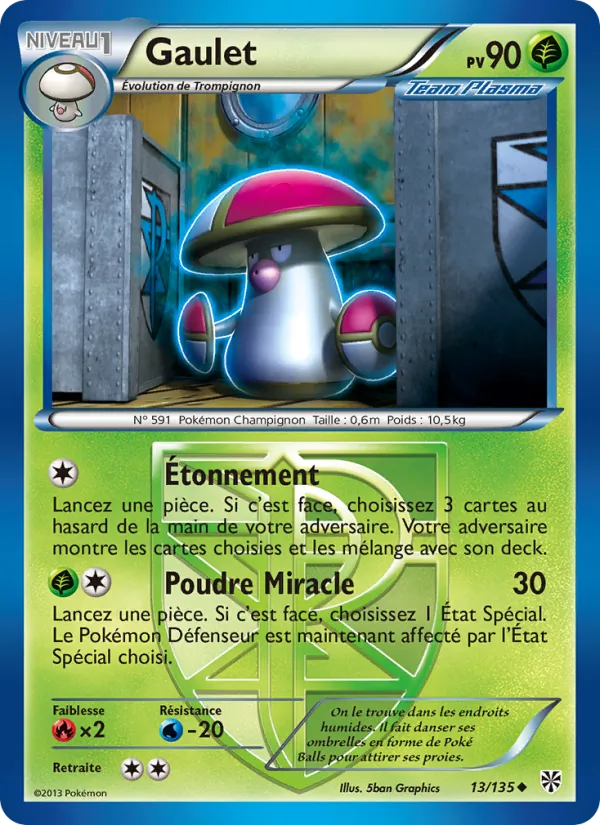 Carte Pokémon Gaulet de l'extension Tempète Plasma